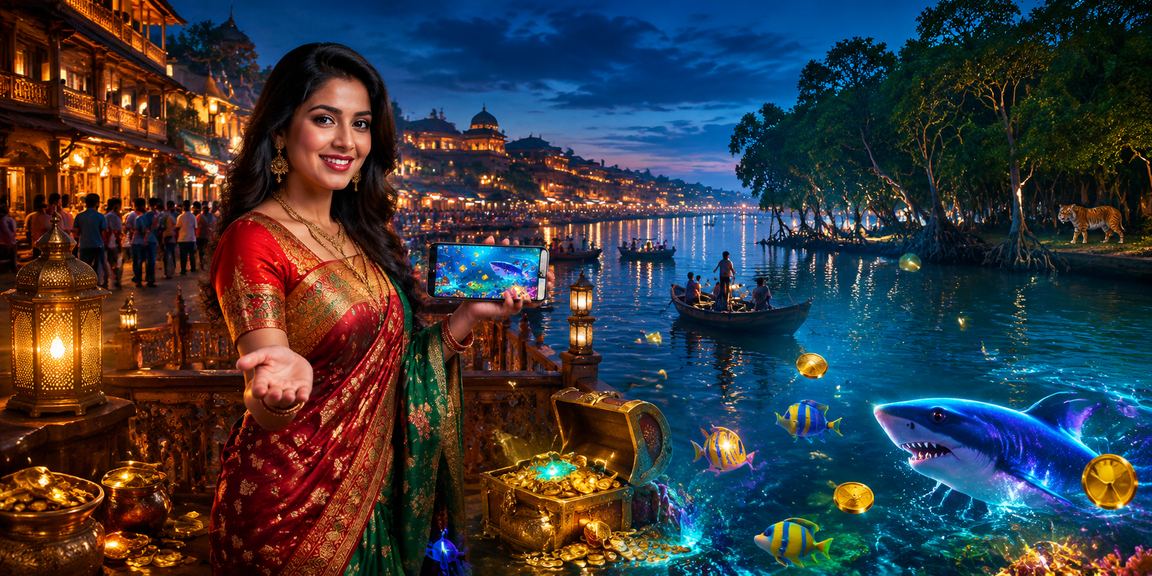 সুন্দরবনের সমুদ্র সৈকতে মাছ ধরার খেলা ও লটারি উদযাপন
